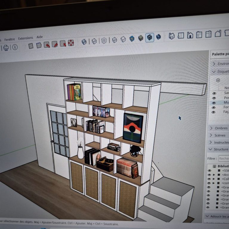 Plan réalisé à l'aide d'un logiciel de conception 3D
